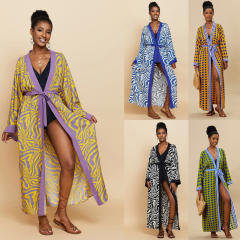 Occident fashion beach swimsuit cover up cardigan