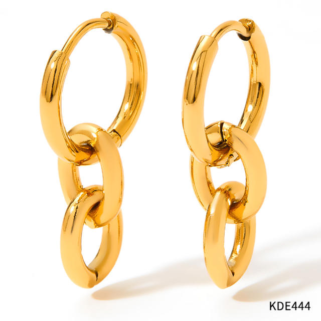 Occident fashion popular stainless steel necklace earrings bangle