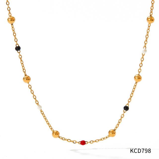 Occident fashion popular stainless steel necklace earrings bangle