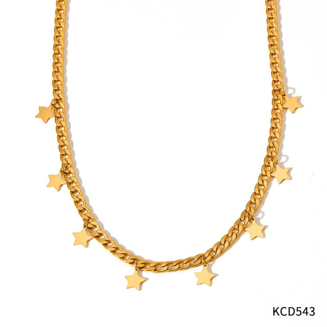 Occident fashion popular stainless steel necklace earrings bangle