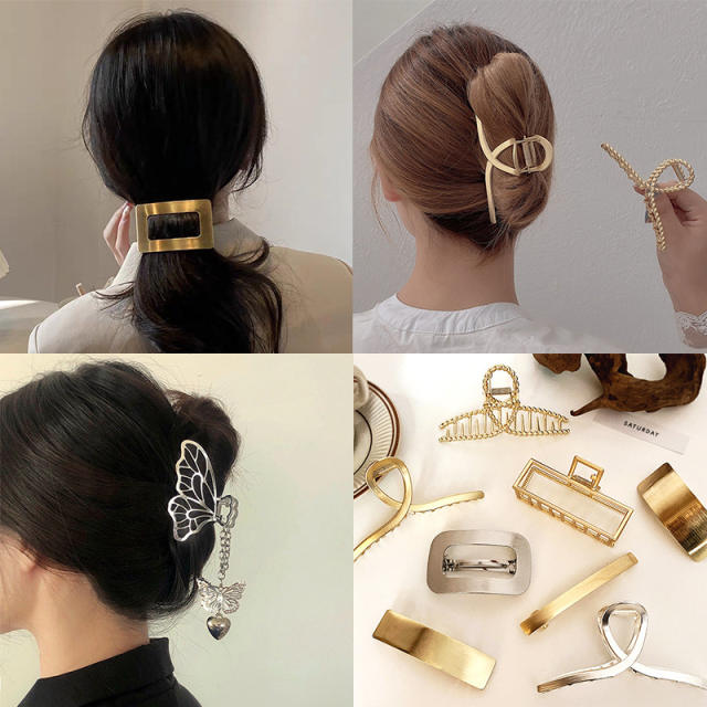 Metal hair claw french barrette hair cilps