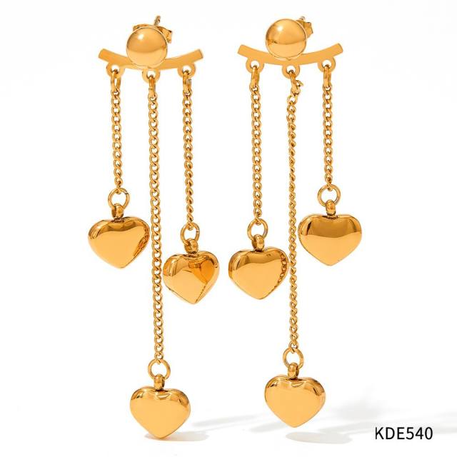 Occident fashion popular stainless steel necklace earrings bangle
