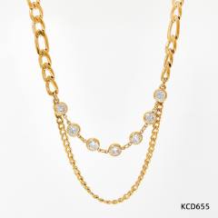 Occident fashion popular stainless steel necklace earrings bangle
