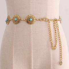 Vintage metal chain belt