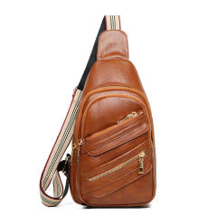 Soft leather outdoor sling bag