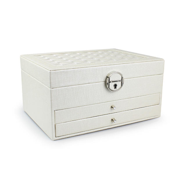 Waterproof PU leather large capacity jewelry box