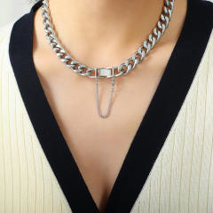 Occident fashion chunky chain stainless steel necklace