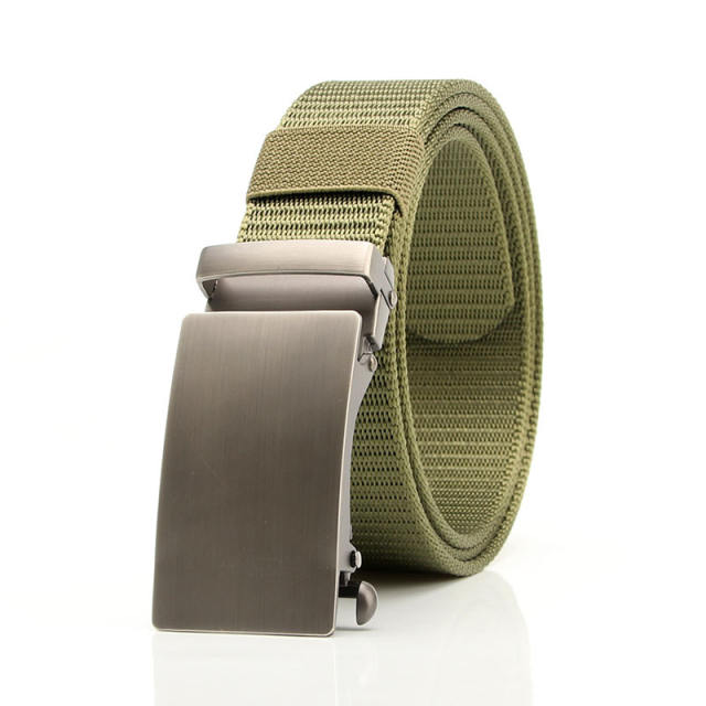 Canvas metal buckle denim belt for men