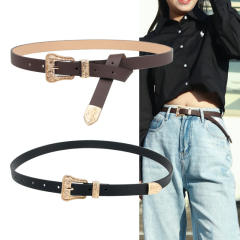 Vintage alloy metal buckle belt