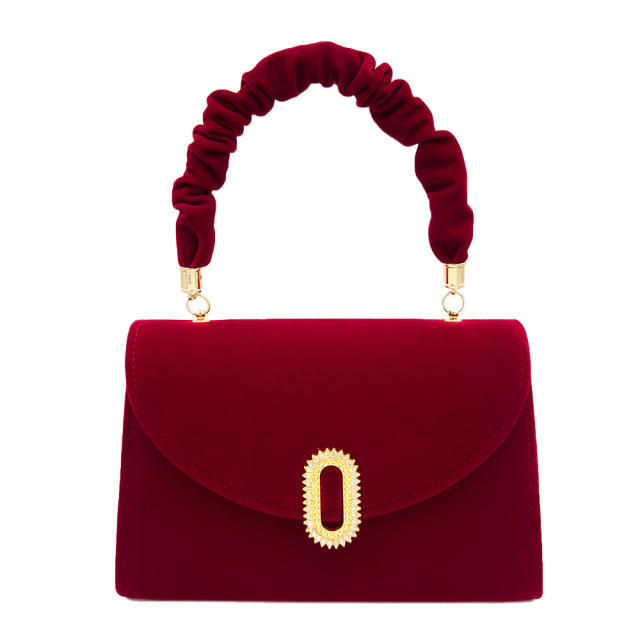 Popular red velvet evening bag