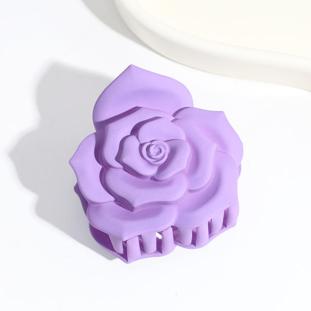 Spring summer sweet rose flower hair claw clips