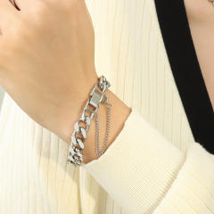 Occident fashion chunky chain stainless steel necklace