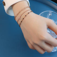 INS tiny cross dainty stainless steel bracelet