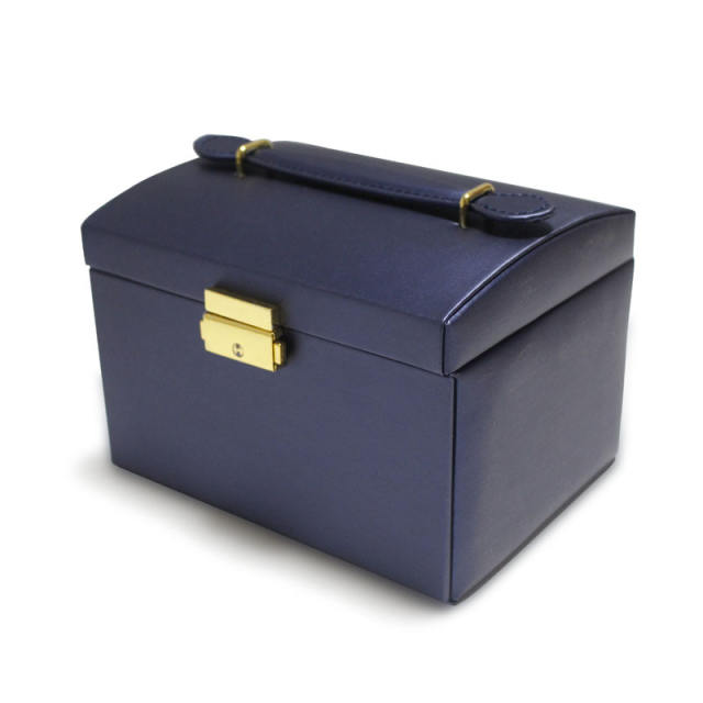 PU leather handle jewelry box