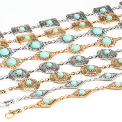 Vintage metal chain belt
