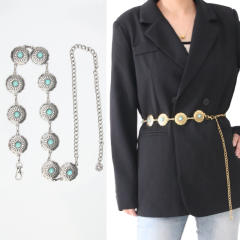 Vintage metal chain belt