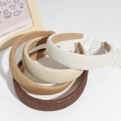 Boho wide size straw headband