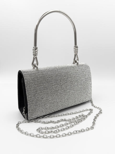 Elegant pave setting rhinestone evening bag