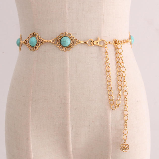 Vintage metal chain belt