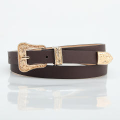 Vintage alloy metal buckle belt
