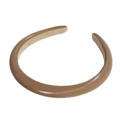 Plain color PU leather simple headband