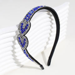 Personality color rhinestone heart headband