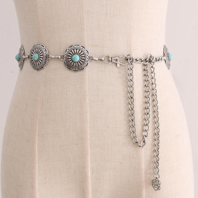 Vintage metal chain belt