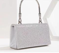 Elegant pave setting rhinestone evening bag