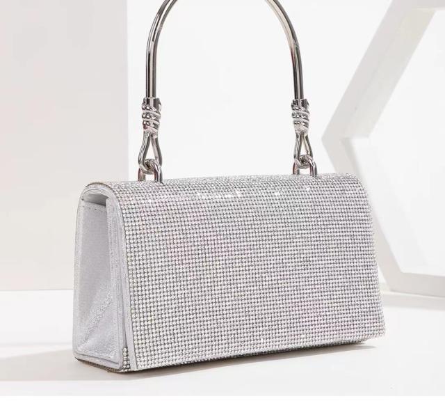 Elegant pave setting rhinestone evening bag