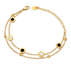 Concise two layer stainless steel bracelet