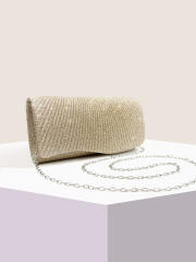 Plain color rhinestone evening bag