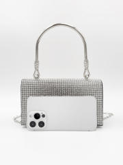 Elegant pave setting rhinestone evening bag