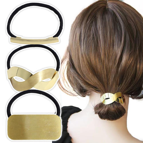 Korean fashion metal hair ties