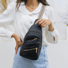 Soft leather outdoor sling bag