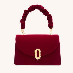 Popular red velvet evening bag