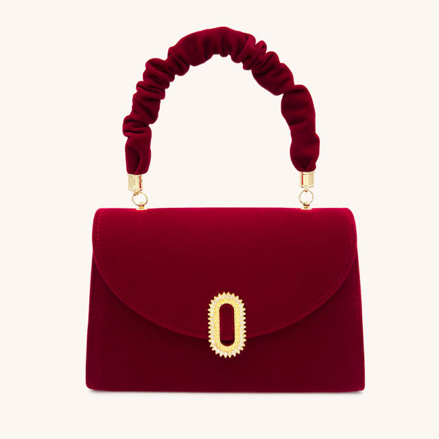 Popular red velvet evening bag