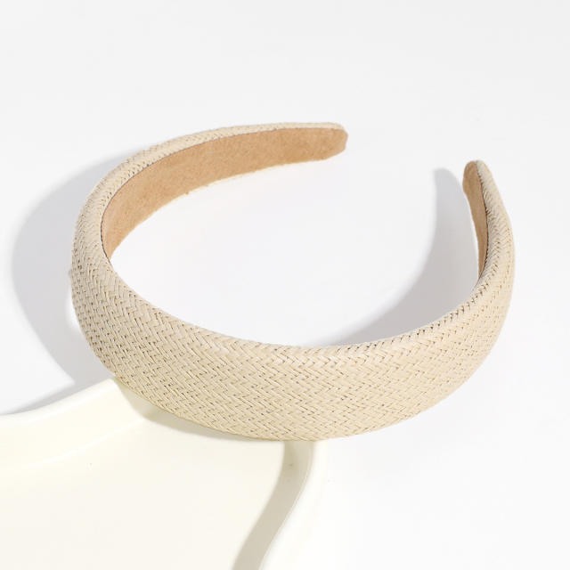 Boho wide size straw headband