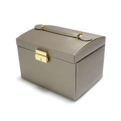 PU leather handle jewelry box