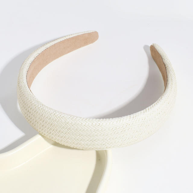 Boho wide size straw headband
