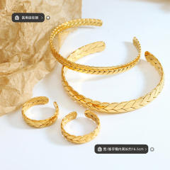 Personality stainless steel bangle rings