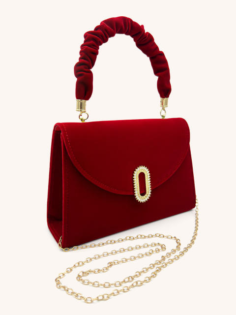 Popular red velvet evening bag