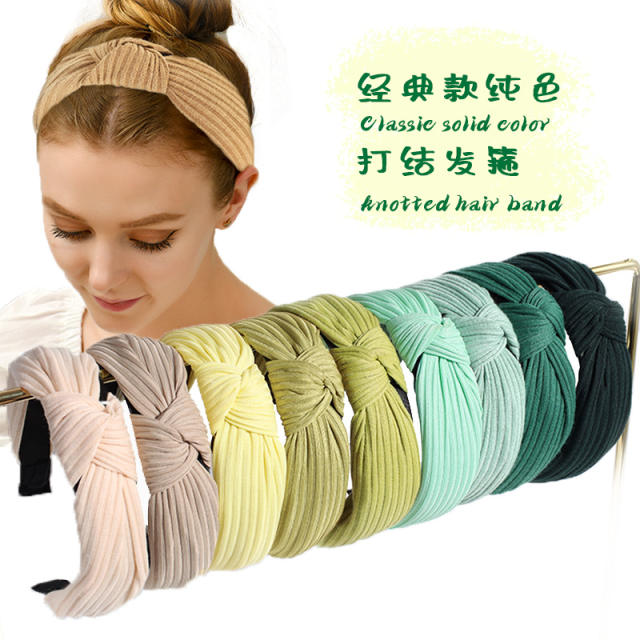 Plain color knotted headband