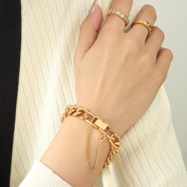 Occident fashion chunky chain stainless steel necklace