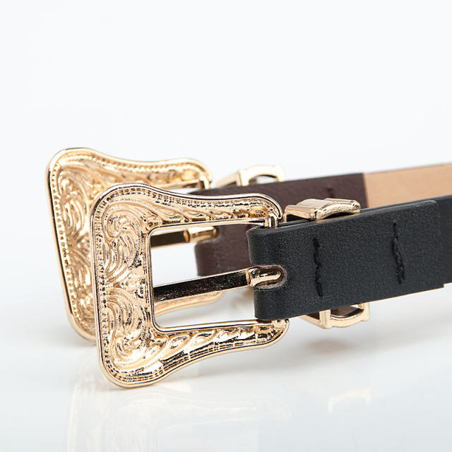 Vintage alloy metal buckle belt
