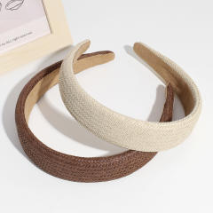 Boho wide size straw headband