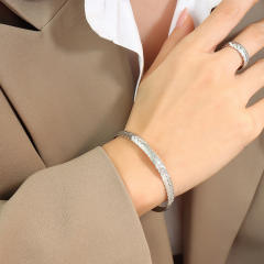 Personality stainless steel bangle rings