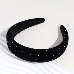 Plain color velvet padded headband