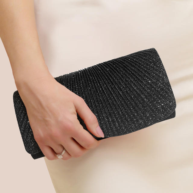 Plain color rhinestone evening bag