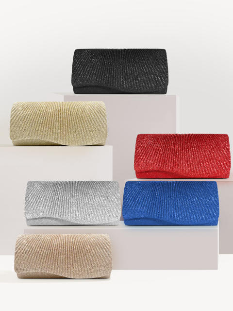 Plain color rhinestone evening bag