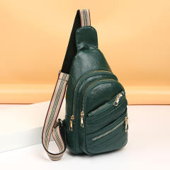 Soft leather outdoor sling bag